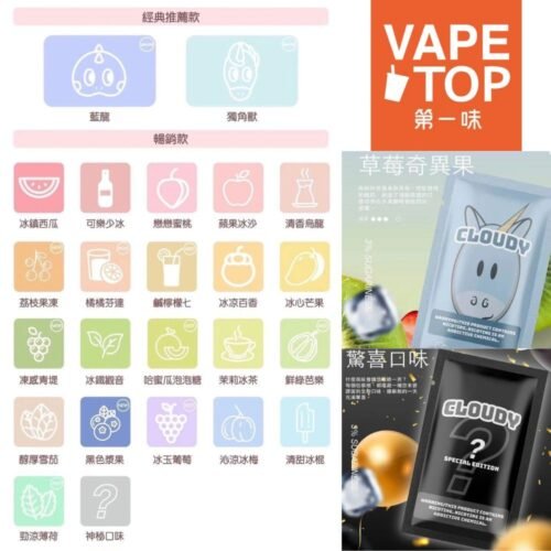 〖 VapeTop第一味 〗Cloudy 通用彈